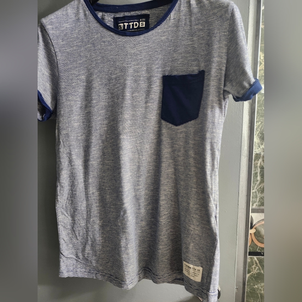 Tom Tailor Denim thin stripe cotton t-shirt size small